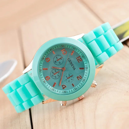 Crocodile Style Quartz Watches Unisex Casual Silicone Bands