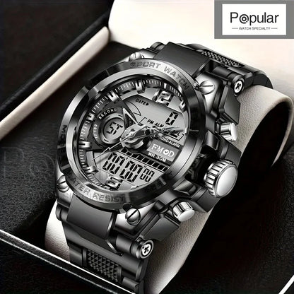 Mens Casual Muscular Sport Digital Analog Watch