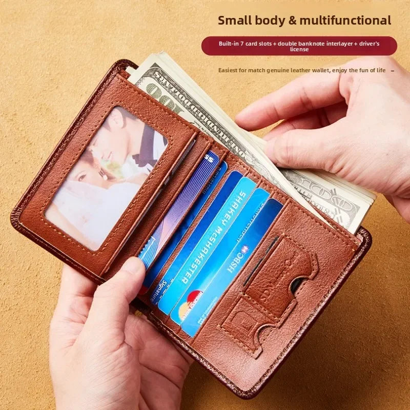 Refined Minimalist: Fold-Over Premium Leather Wallet