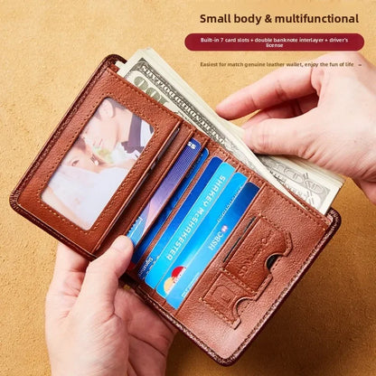 Refined Minimalist: Fold-Over Premium Leather Wallet