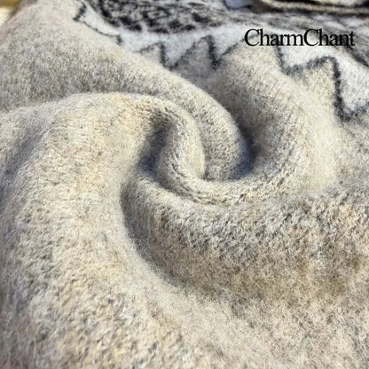 Soft Cashmere Knit Sweater Stylish O Neck Top