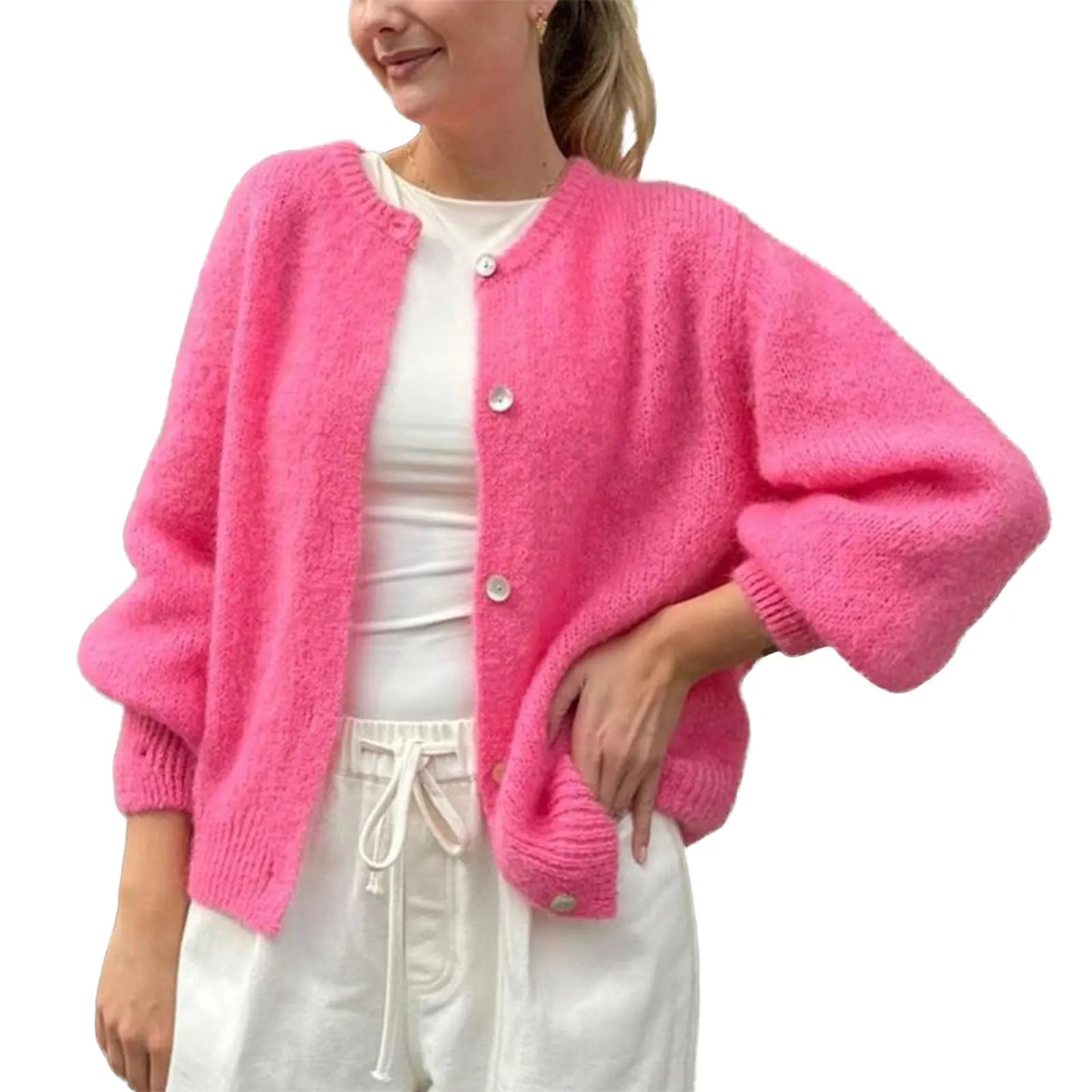 Casual Soft Single Breasted Cardigan Sweater