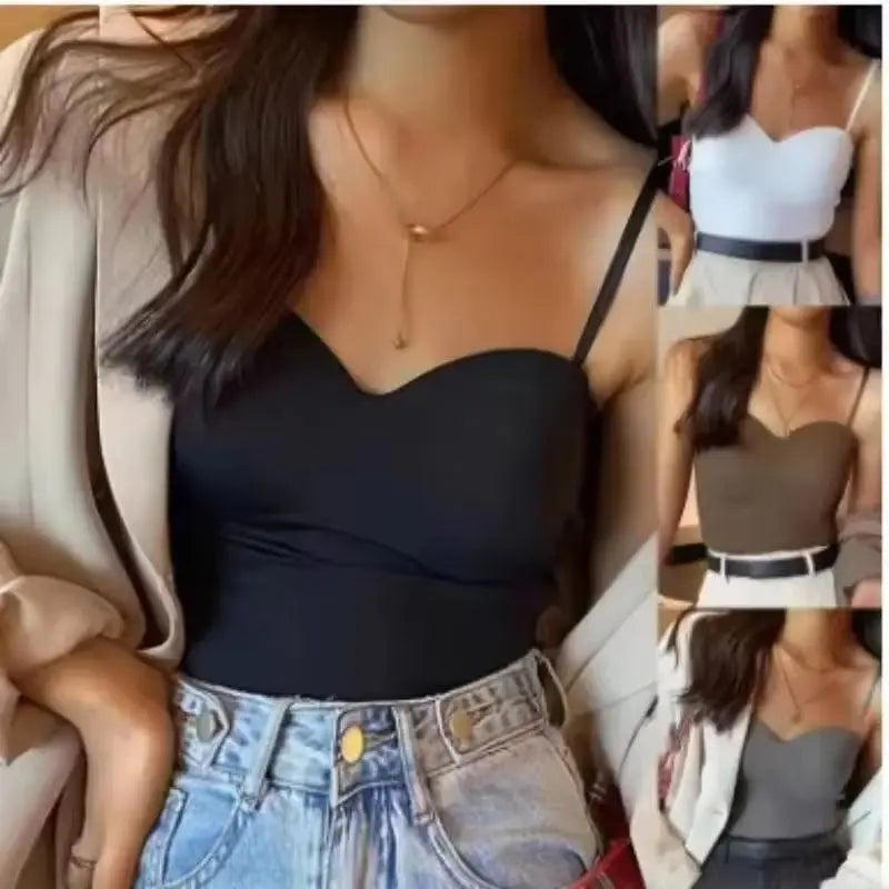 New Summer Style Sexy Spaghetti Strap Women Crop Tops