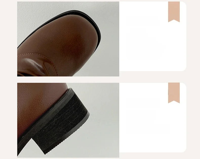 Vintage Western Cowgirl Boots 2025 - Buckle Strap Mid-Calf Boots for Women