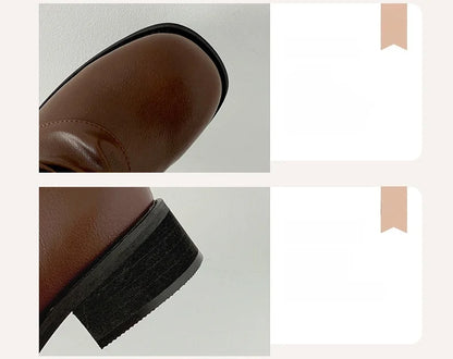 Vintage Western Cowgirl Boots 2025 - Buckle Strap Mid-Calf Boots for Women