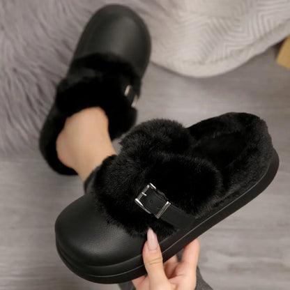 Womens Waterproof Plush Home Slipper