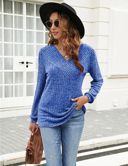 Women’s Autumn/Winter Solid Fashion Sweater – Harajuku Casual Pullover, Chic Long Sleeve Knit Top, All-Match