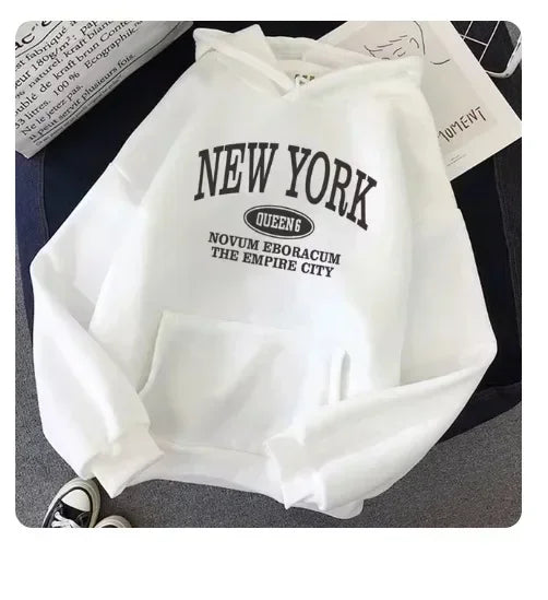 Brooklyn 1898 New York Hoodie Unisex Oversized Korean Streetwear Sweatshirt