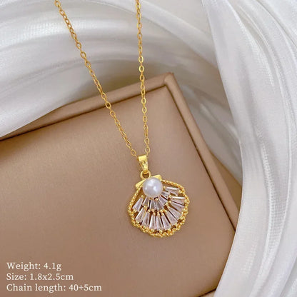 Heart Shaped All Pearl Necklace