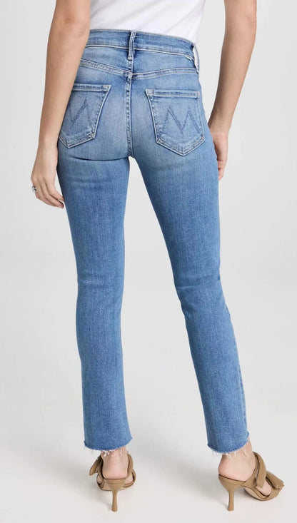 Casual Style High Waist Women Straight Jeans