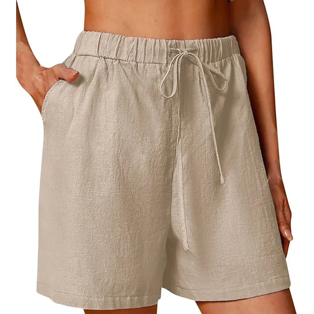 Coastal Aesthetic - Effortless Linen Shorts Vacation Outfit