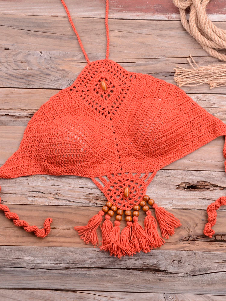 Womens Crochet Micro Brazilian Bikini Tops