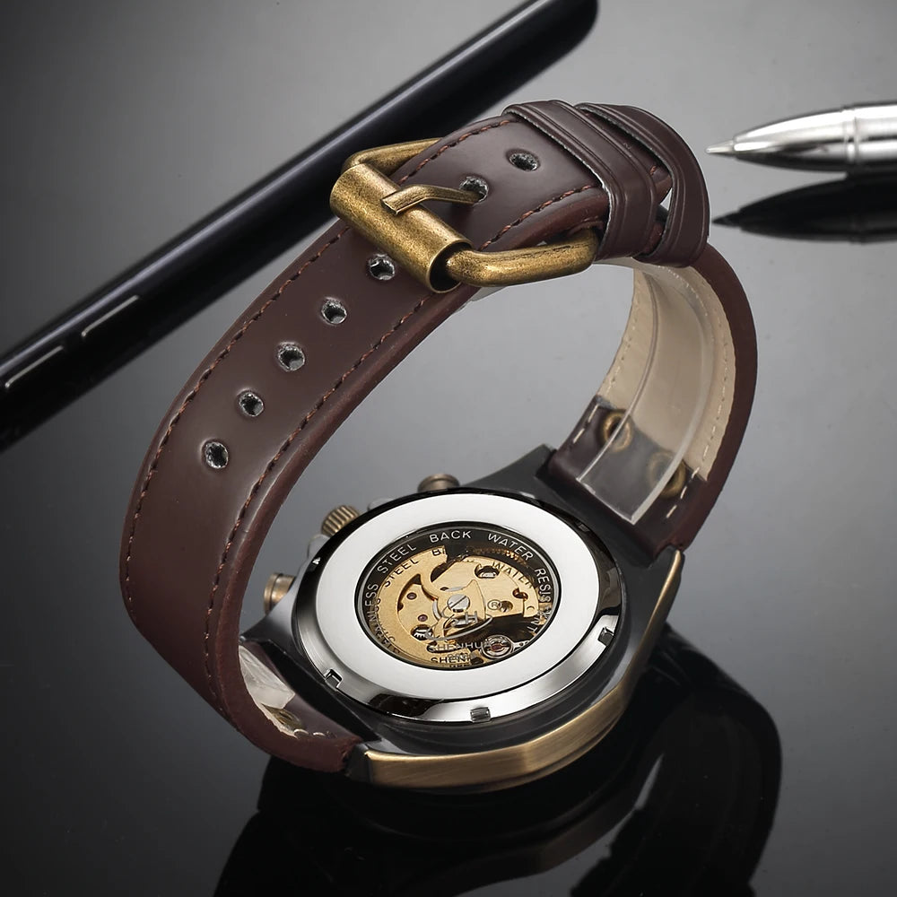 Vintage Steampunk Aesthetic - Luxury Mechanical Skeleton Watch