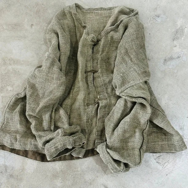 Vintage V-Neck Knit Cardigan Jacket for Women – Autumn Winter 2025