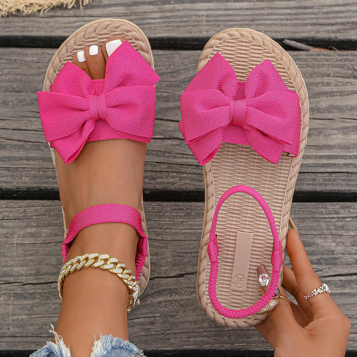 New Beach Fashion Double Layer Women Sandals
