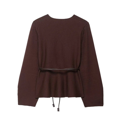 2025 Belted Knit Cardigan for Women – Trendy Streetwear Style