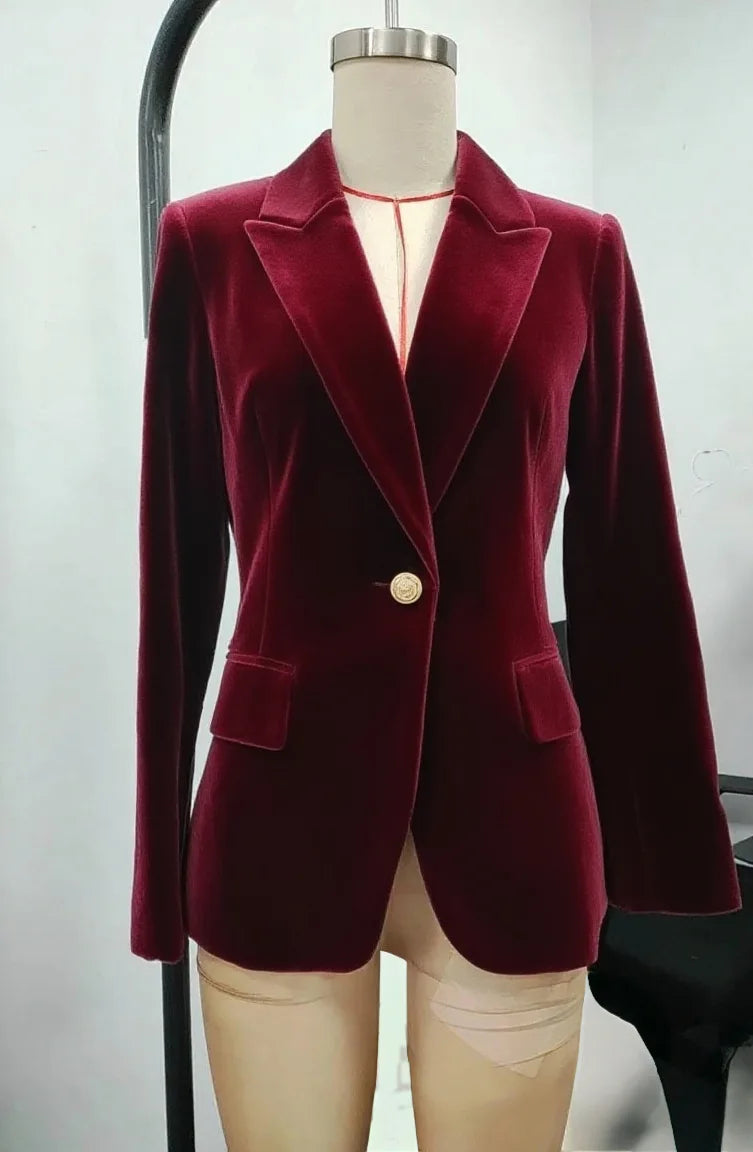 Notched Collar Single Button Blazer for Effortless Chic Asymmetric Street Style