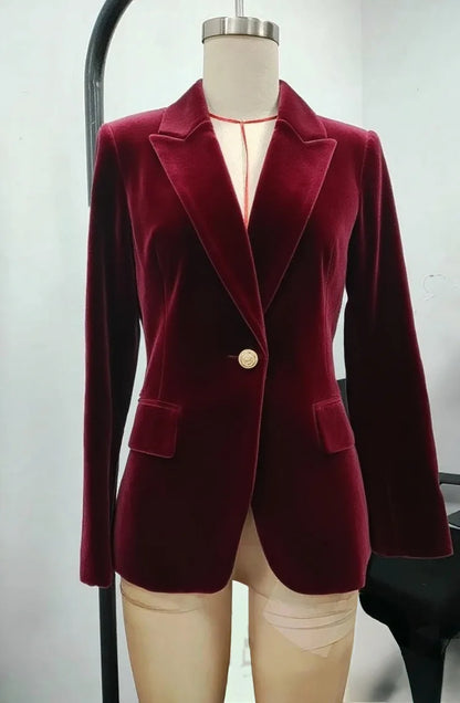 Notched Collar Single Button Blazer for Effortless Chic Asymmetric Street Style