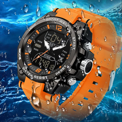 Mens 50m Waterproof Mascular Digital Analog Display Watches