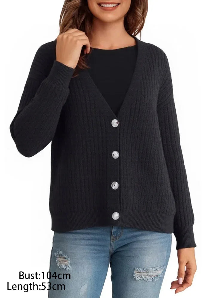 Women Autumn Winter Oversize Knitted Casual Cardigan