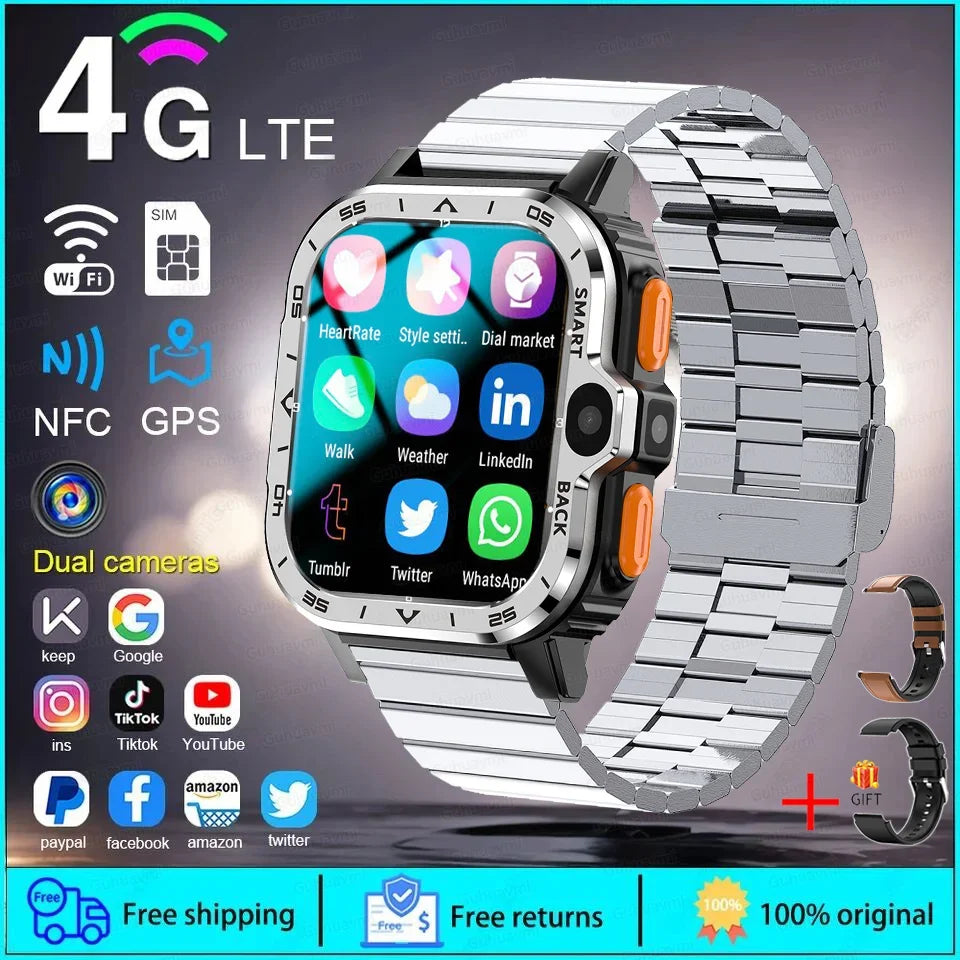 4 Core Cpu 8Gb 16Gb Rom Capacity Sim Card Supported Android Smartwatches For Students Kids