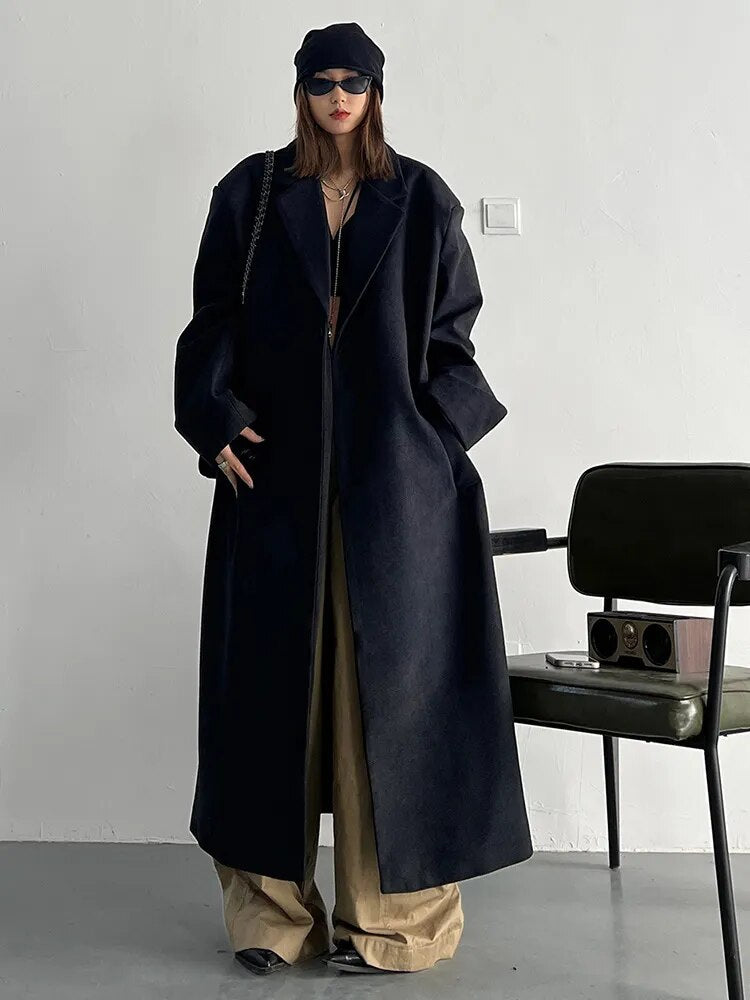 Plus Size 5XL Single Breasted Long Hairy Women Winter Coats