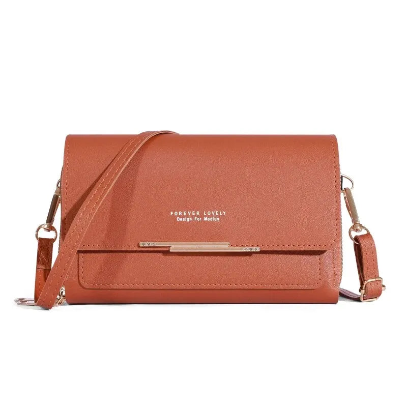 Womens Large Capacity Wallet Shoulder Bag Korean Style Multi Card Handbag