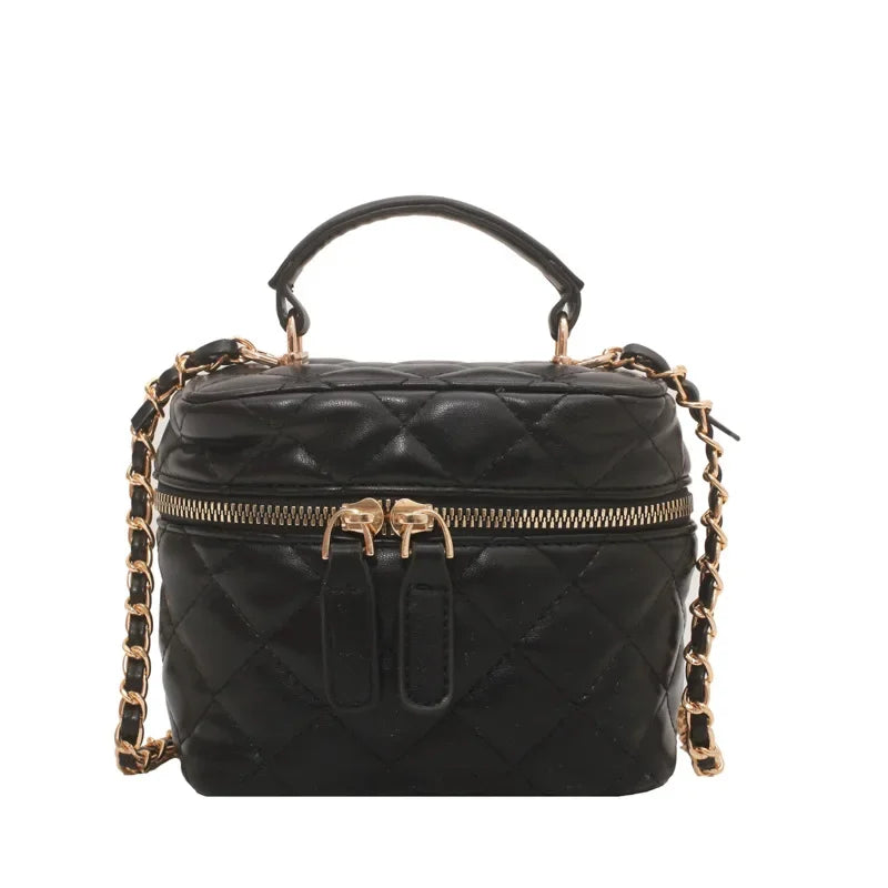 Luxury Mini Box Handbag For Women Suitcase Shaped Designer Tote Clutch Bag