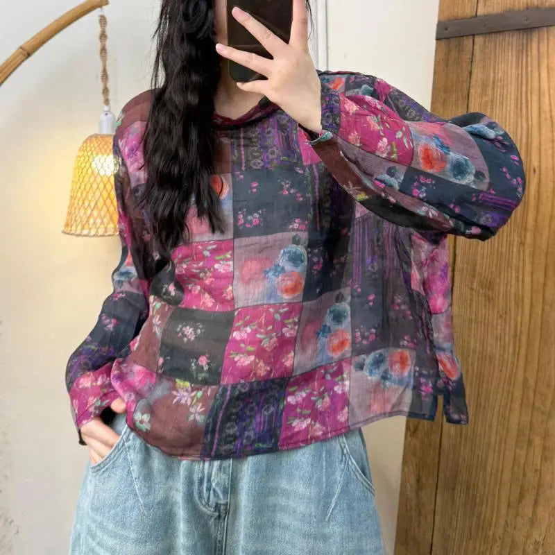 Spring Style Casual O Neck Sweaters Vintage Loose Style