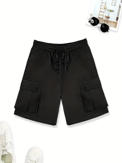 Men S Loose Cargo Shorts Casual Streetwear With Pockets For Beach Sports