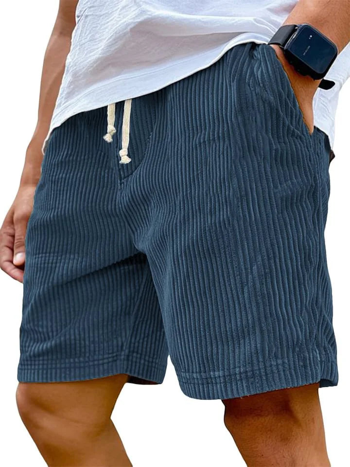 Vintage English Style Corduroy Casual Men Shorts