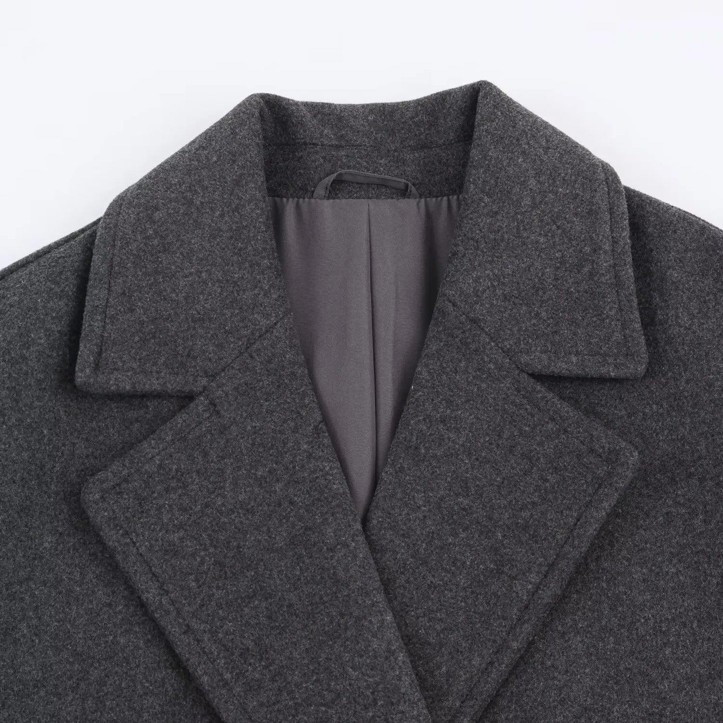 Classic Wool-Blend Overcoat – Elegant Long Coat for Women