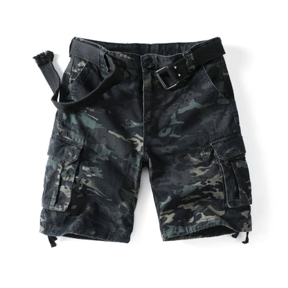 Camouflage Pattern Casual Cotton Mens Cargo Shorts