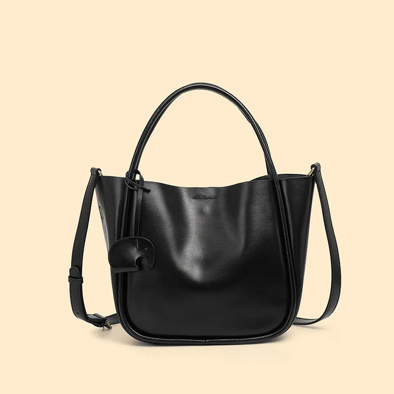 Casual Leather Brown Handbags