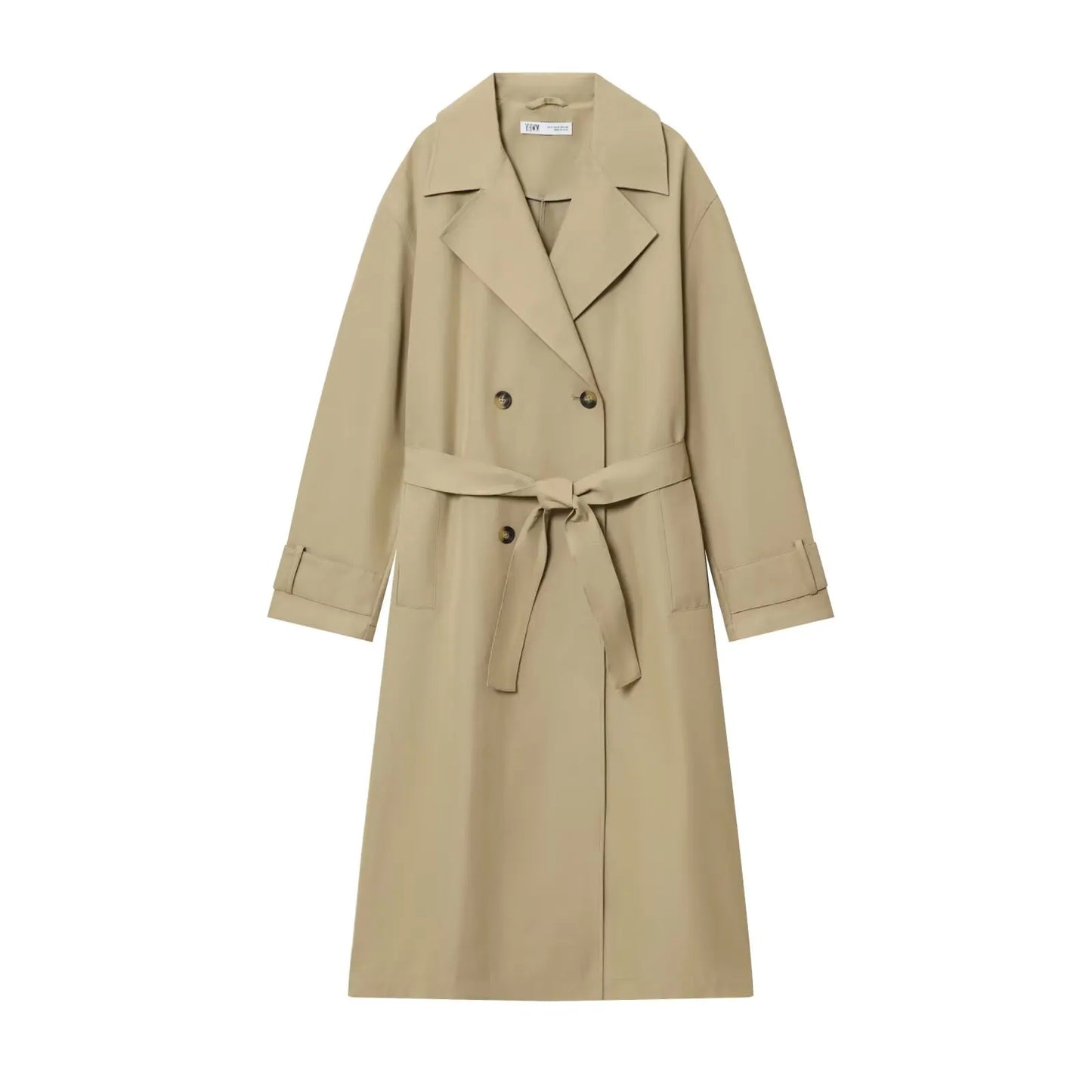 Double Breasted Windproof Women Vintage Long Trench Coats