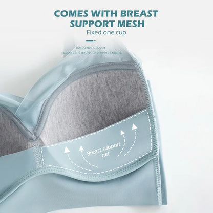 Plus Size Bra For Women Seamless Push Up Backless Bralette Wide Band Breathable Gathered Beauty Back Bras