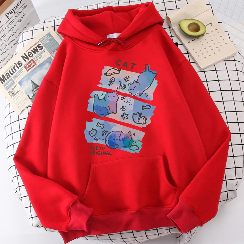 Anime Cat Fish Play Japanese Themed Cool Hoodies