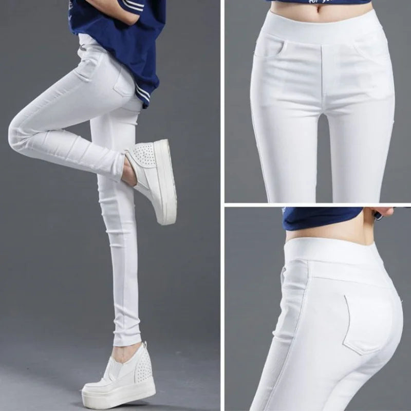Women’s High Waist Pencil Pants – Slim Fit Office Ankle Trousers