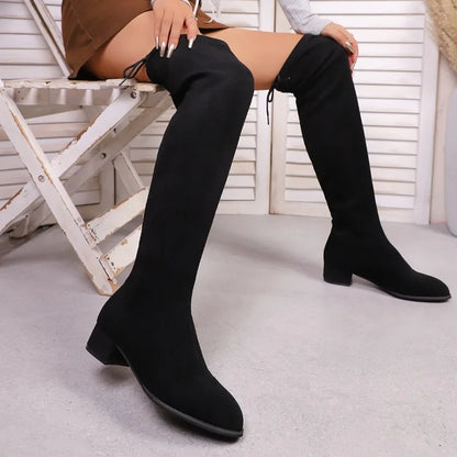 Pointed Over-the-Knee Boots - 2025 Winter Chelsea Boots for Women