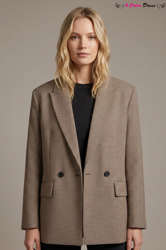 Double Breasted Plaid Jackets