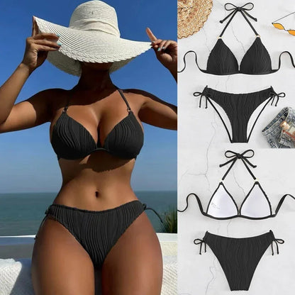 High Cut Women Sexy String Push Up Bikini