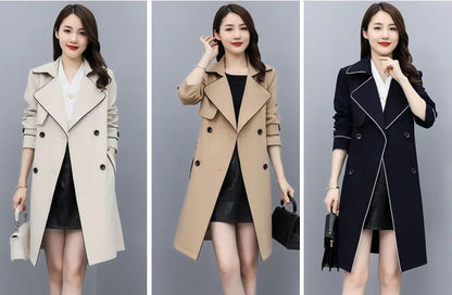 Womens Oversize Long Single Breasted Trench Coat