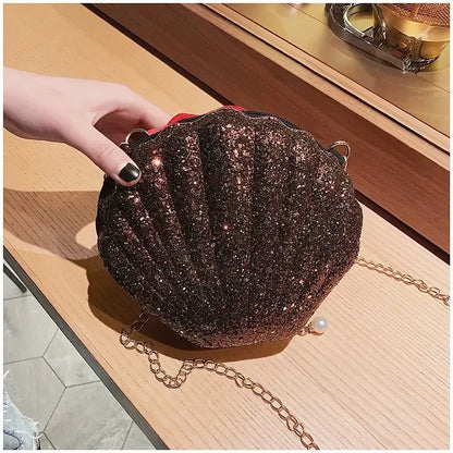 Shell Shape Vintage Small Crossbody Messenger Bag