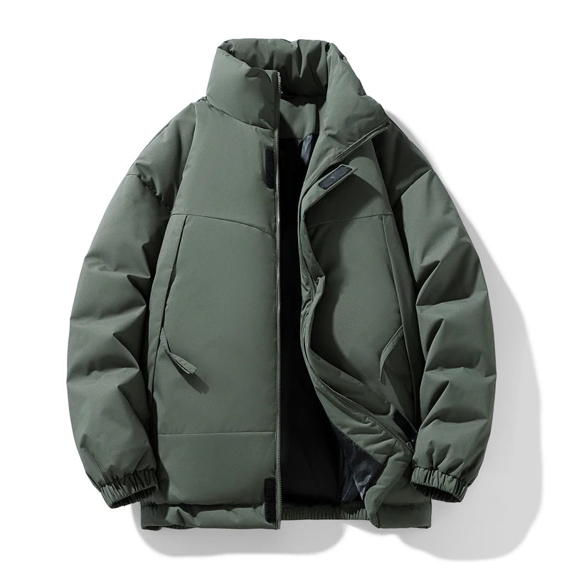 New Windproof Black Parka