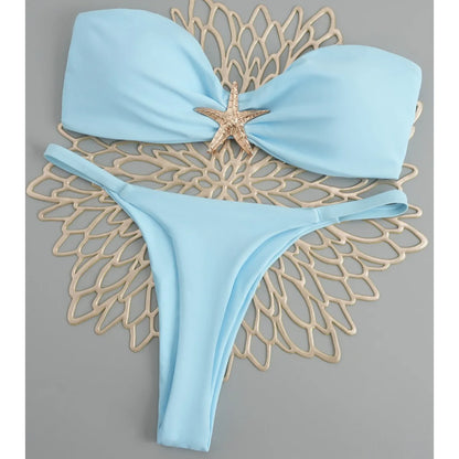 Polka Glow Push Up Bikini