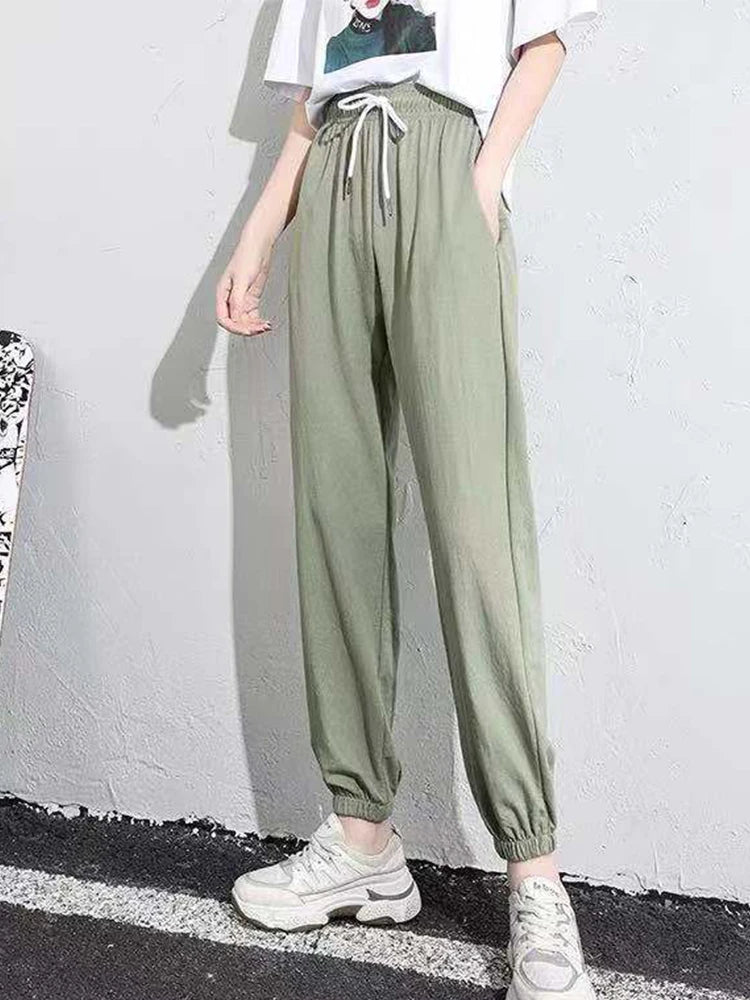 Warm Short Plush Inside Winter Cargo Pants For Women