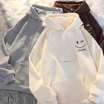 Loose Style Warm Simple Autumn Winter Hoodies
