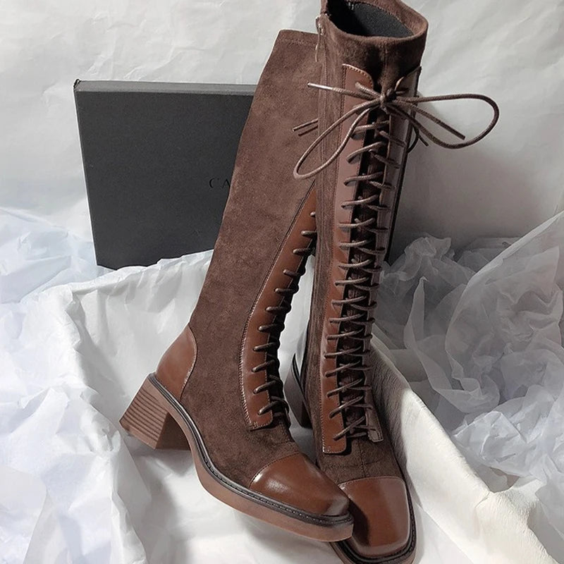 Women Classic Style High Quality Lace Up Boots