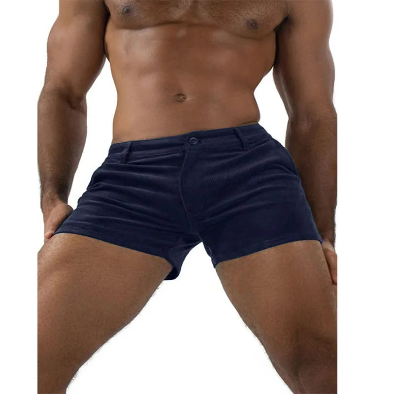 Super Soft Retro Line Plus Size Casual Shorts For Men