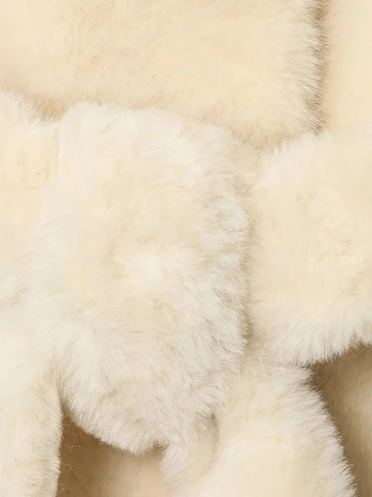 Fluffy Thick Faux Fur Overcoat For Women